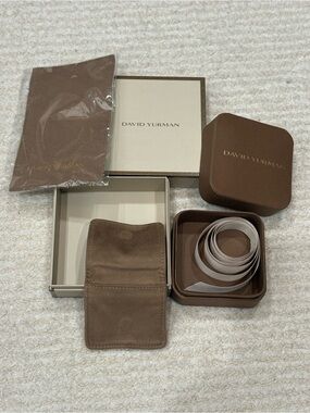 David Yurman box set, ribbon, cleaning cloth